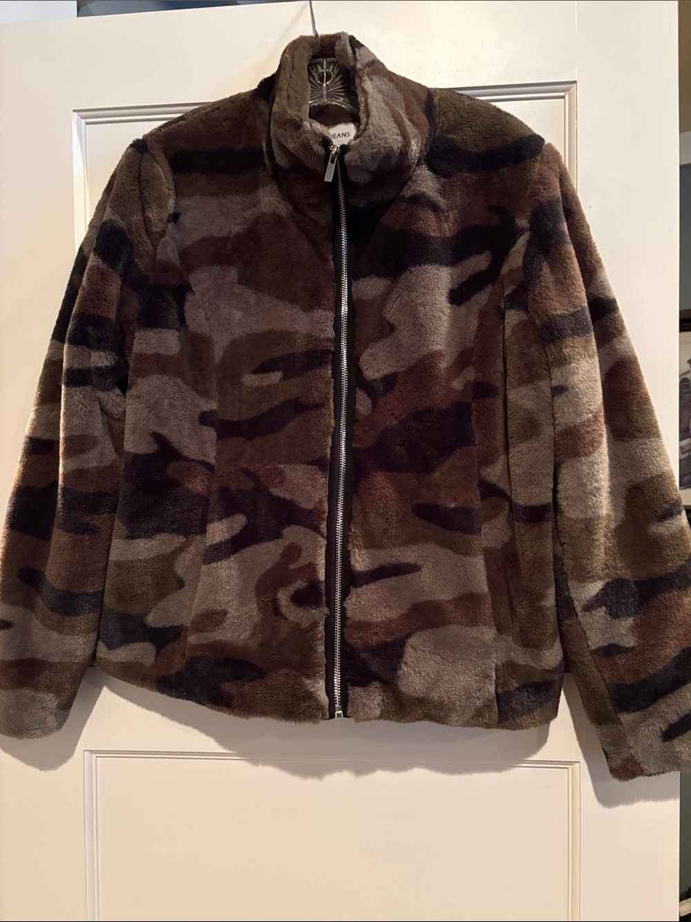 Camo Faux Fur Jacket